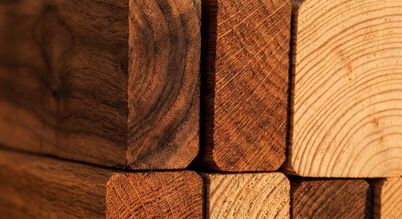 Detalle de vetas de madera natural